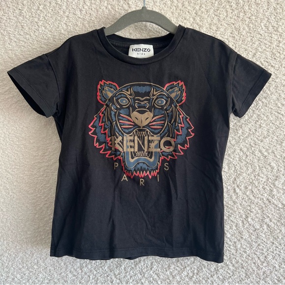 Kenzo‎ Paris Kids Authentic Toddler Black Tiger Short Sleeve T Shirt Tee Size 3T - Picture 1 of 8